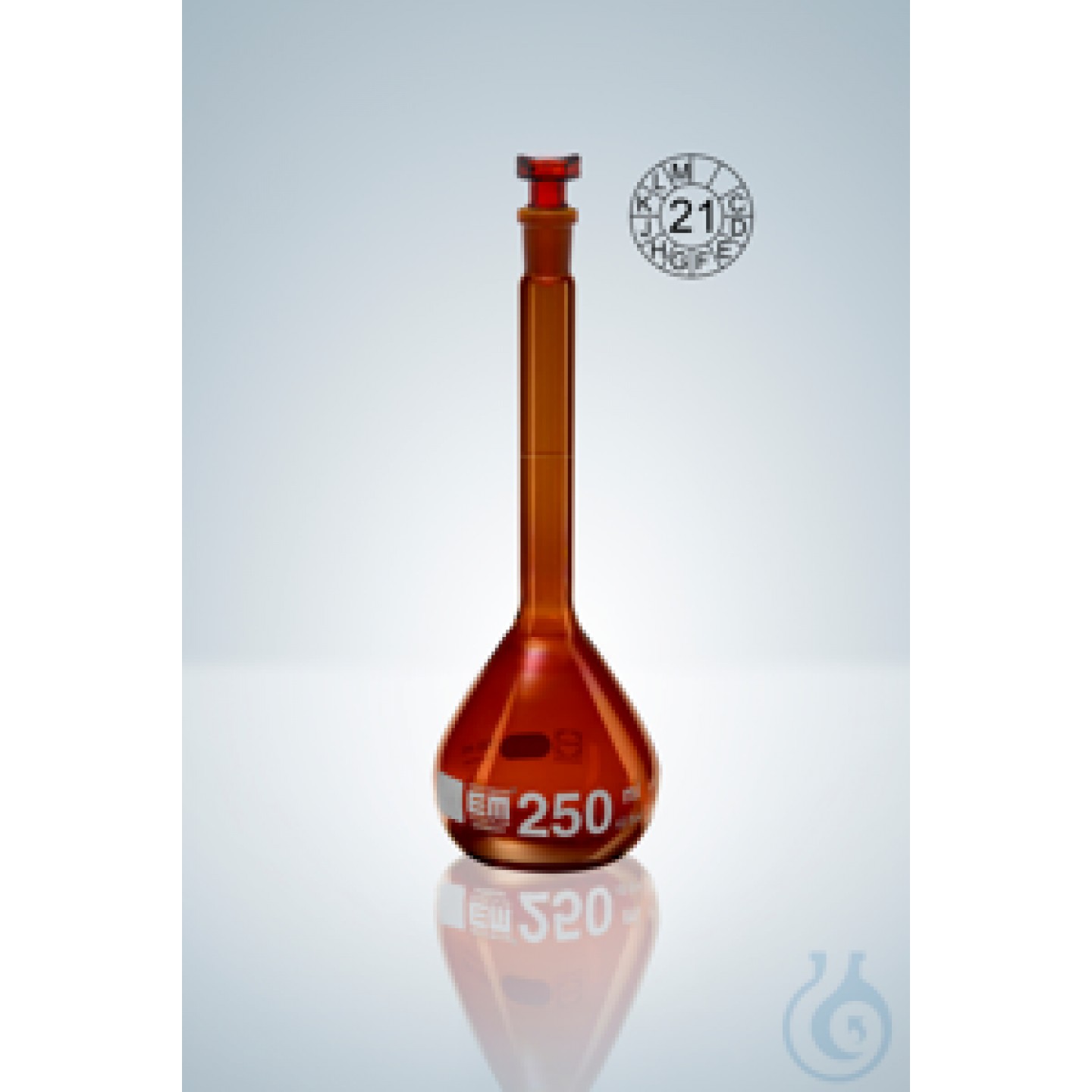 Balon balon 10ml, DURAN, cl.A NS 7/16, cam tıpalı amber...